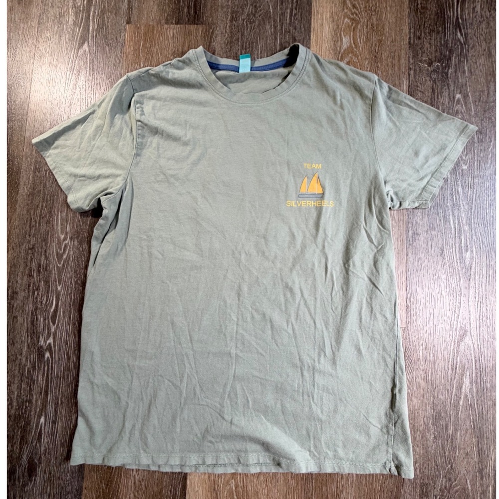 Spreadshirt Graphic Tee Mens XL Green Team Silverheels Sailing Short Sleeve